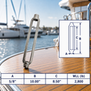 Marine Grade Stainless Steel T316 Turnbuckle Body, Rigging Tensioner Body for Cable, Wire Rope, Chain, Dock, Deck - PACK 4