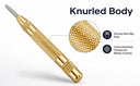 5” Automatic Center Punch Tool, Brass Body Metal Marking Punch for Jewelry Making, Leather Hole Punching & Woodworking