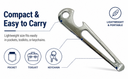 Marine Stainless Steel Multi Purpose Anchor Shackle Key With Bottle Opener 3-1/2"