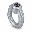 Hot-Dipped Galvanized Eye Nut, Drop Forged Carbon Steel Tap Thread Lifting and Rigging Hardware for Chain, Cable, and Rope - PACK 5