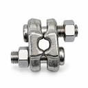 Marine Boat T316 Stainless Steel Fist Clip Wire Rope Clip, Drop Forged Cable Clamp for Rigging, Railing, Dock - PACK 4