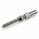 T316 Stainless Steel Swageless Lag Stud Cable Rail Fitting, Marine Boat Wire Rope Railing End Terminal for Wood Posts, Deck, Dock - PACK 4