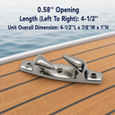 T316 Stainless Steel Skene Chocks for Marine Boat, Top Dock Deck Rope Guide Hardware for Yacht, Sailing, Mooring - PACK 10