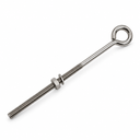 Marine Boat T316 Stainless Steel Turned Eye Bolt, Eye Screw with Nut and Washer Included for Dock, Deck, and Rigging Use