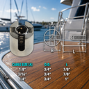 Stainless Steel Cross Cable Clamps for Rope Wire Cables, Railing Wire Rope Connector Hardware for Deck, Dock, Marine, and Outdoor Use