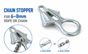 T316 Stainless Steel Anchor Chain Lock – Marine Boat Chain Stopper for 6–8mm Rope or Chain, Corrosion Resistant