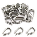 10 PC 3/32" Stainless Steel 316 Light Duty Wire Rope Thimble Marine Rigging