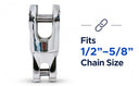 T316 Stainless Steel Anchor Swivel Connector 5-1/2" (139mm) – 8,600 lb WLL for 1/2"–5/8" Chain Marine Grade Boat Rigging