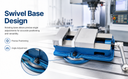 6'' Accu Lock Precision Vise w/ Swivel Base Milling Drilling Machine Bench Clamp