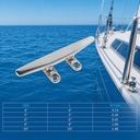 Boat Cleat Marine Trimline Dock Cleat T316 Stainless Steel Flat Top Cleat for Boat, Dock, Deck, Yacht, Rope, Line, and Mooring Hardware