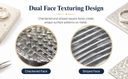 Checkered & Stripe Square Texturing Hammer, 2 Face Pattern Jewelry Metal Forming Tool for Metalsmithing & Craft Work