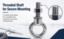Marine T316 Stainless Steel 1/2" x 1-1/2" Shoulder Eye Bolt 2,000 Lbs WLL