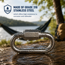 50 Pcs Marine T316 Stainless Steel 5/32" Quick Link Shackle 250 Lbs WLL