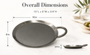 8" Stainless Steel Round Serving Platter – Ottoman Tray with Handle for Kitchen, Parties & Decorative Display