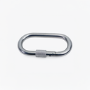 1/4" Carabiner Clip Spring Snap Hook Oval Shape W/ Lock Nut Stainless Steel T316
