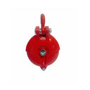 Red enamel-coated wire rope block pulley for industrial lifting tasks