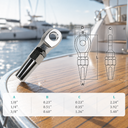 T316 Stainless Steel Swageless Eye Terminal Cable Rail Fitting, Marine Boat Wire Rope End Terminal for Railing, Deck, Dock, and Outdoor Use
