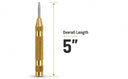 5” Automatic Center Punch Tool, Brass Body Metal Marking Punch for Jewelry Making, Leather Hole Punching & Woodworking