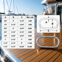 T316 Stainless Steel Welded Formed Master Link for Marine Boat Rigging, Heavy Duty Chain Connector for Lifting, Anchoring, Mooring, and Hardware Use