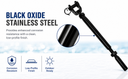 Black Oxide T316 Stainless Steel UNC 1/4"-20 Hand Threaded Jaw Swage Jaw Life Line Turnbuckle for 1/8" Cable Rail