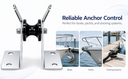 6" T316 Stainless Steel Anchor Bow Roller – Boat Platform Roller 2-1/2" x 1-3/4" Fixed Mount for Marine, Yacht & Docking Use