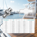 Stainless Steel Double Shank Ball Terminal, Swage Cable Wire Rope Fitting for Boat Rigging, Cable Railing, Marine Hardware, and Wire Systems