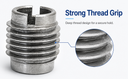 4 Pcs Marine Boat Stainless Steel T303 9/32" Threaded Insert Self Tapping Flanged Head Style