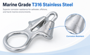 T316 Stainless Steel Anchor Chain Lock – Marine Boat Chain Stopper for 6–8mm Rope or Chain, Corrosion Resistant