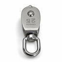 T316 Stainless Steel Single Sheave Swivel Eye Pulley, Marine Hoist Block for Rope, Cable, Boat, Dock, and Rigging - PACK 5