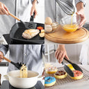 12 Pc Black Silicone Kitchen Utensil Set, Heat Resistant Spatula, Spoon, Pasta Server, Tongs & Whisk, Nonstick Cookware Safe Tools