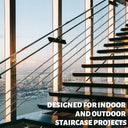 1/4" Stainless Steel 316 Wire Rope 500ft, T316 Steel Wire Cable, Deck Railing 7x19 Strands Construction, 4,900LBS Breaking Strength for Stair Handrail Clothesline