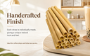 100 Pc Hand Crafted Organic 8" Biodegradable, Reusable Bamboo Drinking Straws