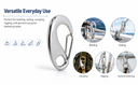 4 Pcs Marine T316 Stainless Steel 3-3/4" Gate Snap Hook Carabiner Rigging 1000 Lbs WLL for Rigging, Sailing, and Outdoor Use