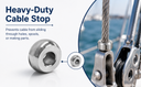 10 Pcs T316 Stainless Steel 3/16" Plain Ball Swage End Fitting For Industrial Wire Rope Terminal Cable