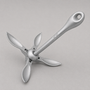 3.5 lb Folding Grapnel Anchor, Hot Dipped Galvanized Boat Anchor for Kayak, Jet Ski, Canoe & Small Watercraf