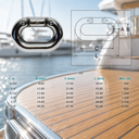 Stainless Steel 316 Chain Connecting Link, Marine Grade Chain Connector Link for Boat, Dock, Rigging, and Outdoor Hardware