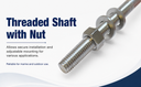 Marine T316 Stainless Steel 1/2" x 10" Forge Style Turned Eye Bolt 250 Lbs WLL