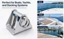 4 Pcs T316 Stainless Steel Anchor Chain Stopper – Marine Boat Chain Lock for 6–8mm (1/4"–5/16") Chain, Anchor Stop with Locking Pawl