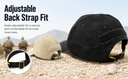 Tactical Team Cap Military Swat Operator Hat Adjustable Back Strap - Black