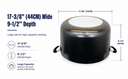 40 Qt Nonstick Saucepot with Lid, 17-3/8" (44CM) Sauce Pan, Double Handles for Milk, Soup & Everyday Cooking