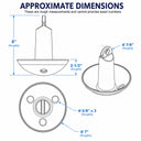 Vinyl Coated Cast Iron Mushroom Anchor for Kayak, Canoe, Jet Ski, Paddle Board, Fishing Boat, Small Boat, Docking, and Mooring Use
