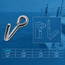 Marine Boat Stainless Steel Downhaul Hook, Rigging Lifting Hook Hardware for Sailboat, Yacht, Dock, Rope, Cable, Chain, and Marine Use