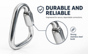 Delta Quick Links 3/8" Stainless Steel T316 Triangle Carabiner 2,200 Lbs WLL
