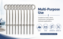 10 Pcs Marine T316 Stainless Steel 1/2" x 10" Forge Style Turned Eye Bolt 250 Lbs WLL