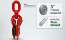 0.5 Ton Snatch Block Pulley, Single Sheave Yarding Block, Oval Eye Wire Rope Pulley, 1,000 Lbs WLL for Logging, Rigging, Towing