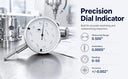 0.5"/.0005" Graduation High Precision Dial Indicator Lug Back with Changeable Stem