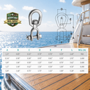 Mil Spec T316 Stainless Steel Jaw & Eye Marine Mooring Swivel, Drop Forged Boat Rigging Connector for Chain and Anchor Use