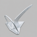 40KG (88 lb) Galvanized Steel Boat Shovel Anchor, Hot Dipped Fixed Scoop Anchor for Yacht, Sailboat & Marine Use, Heavy Duty