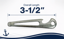Marine Stainless Steel Multi Purpose Anchor Shackle Key With Bottle Opener 3-1/2"