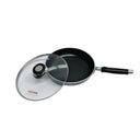 9" Nonstick Fry Pan With Lid Deep Frying Pan with Handle,Skillet,Dishwasher Safe